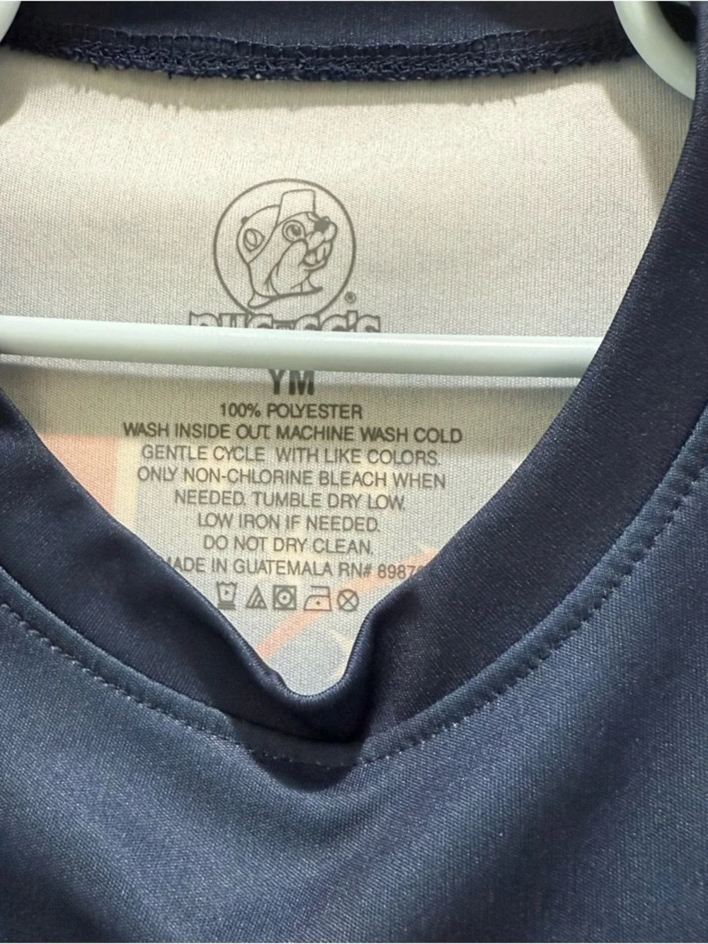 Buc-ee's Performance Long Sleeve Blue American Flag Shirt